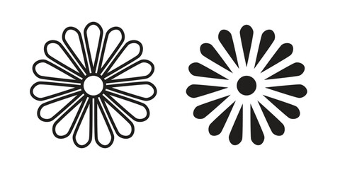 Gerbera icon Vector isolated design element. EPS10