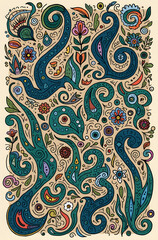 Organic Bloomburst Mandala in Vibrant Nature Tones