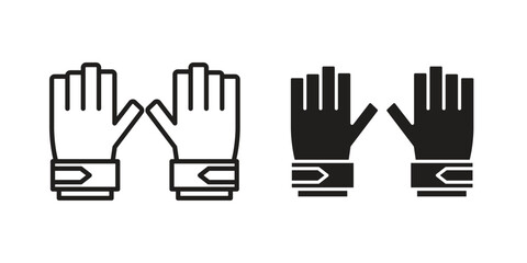 Fitness Gloves icon Vector isolated design element. EPS10