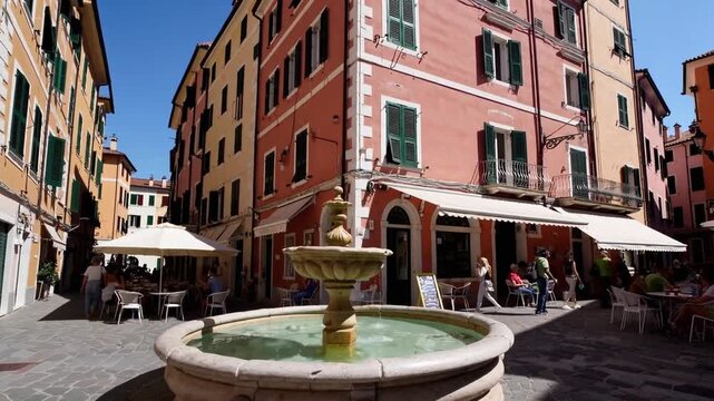 Picturesque Architecture of Boccadasse: Historic Street in Genoese District, Liguria