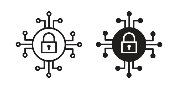 Cyber security icon Vector isolated design element. EPS10