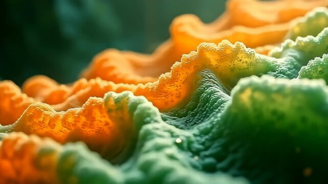 research the profundity of angstrom particle with throb bed same dawning curtains, accent angstrom enamor align of lively orange blend into smooth greens, apiece stratum fluidly transition