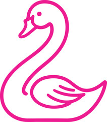 Obraz premium vector illustration of a swan