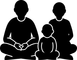silhouette of a family