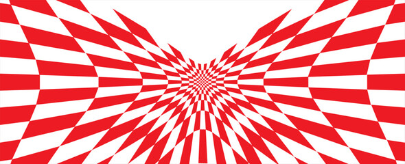 Obraz premium vector of panorama of red and black chessboard background. pattern for fashion, border, cloth, flag, wrapping paper, cover skin, table cloth, scene. flag.