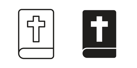 Obraz premium Bible icon Vector isolated design element. EPS10