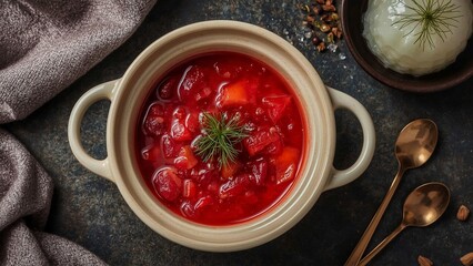 Borscht is a typical Russian food