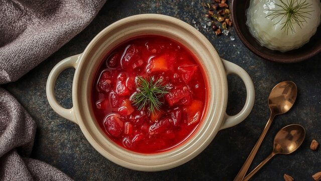 Borscht is a typical Russian food