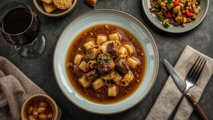 Beef sttoganoff, a typical Russian food