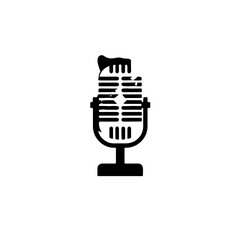 retro microphone vector illustration