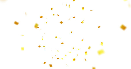 Colorful Confetti against a White Background Tranparent BG Confeti. Confetti partical isolated background. 3d Rendering Transparent Confetti. Dust particles Overlay, embers and sparks flying upwards.