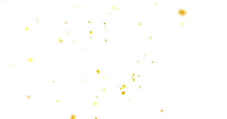Colorful Confetti against a White Background Tranparent BG Confeti. Confetti partical isolated background. 3d Rendering Transparent Confetti. Dust particles Overlay, embers and sparks flying upwards.