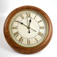 Classic clock isolated on transparent background  