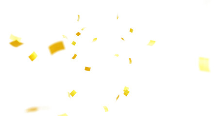 Colorful Confetti against a White Background Tranparent BG Confeti. Confetti partical isolated background. 3d Rendering Transparent Confetti. Dust particles Overlay, embers and sparks flying upwards.