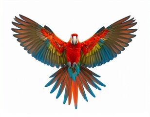 Fototapeta premium Colorful Macaw Parrot with Vibrant Feathers in Natural Light 