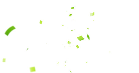 Colorful Confetti against a White Background Tranparent BG Confeti. Confetti partical isolated background. 3d Rendering Transparent Confetti. Dust particles Overlay, embers and sparks flying upwards.