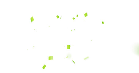 Colorful Confetti against a White Background Tranparent BG Confeti. Confetti partical isolated background. 3d Rendering Transparent Confetti. Dust particles Overlay, embers and sparks flying upwards.