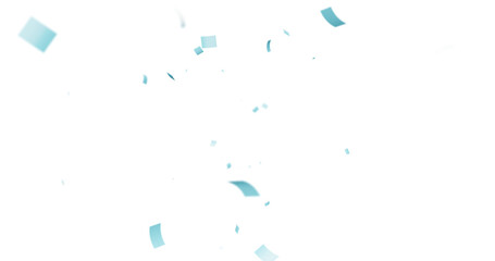 Colorful Confetti against a White Background Tranparent BG Confeti. Confetti partical isolated background. 3d Rendering Transparent Confetti. Dust particles Overlay, embers and sparks flying upwards.