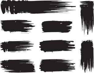 black brush strock set
