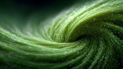 Abstract Green Fiber Swirl: Nature Inspired Texture