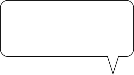 Fototapeta premium Rectangle Blank Speech Bubble for communication 