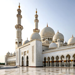 Luxury mosque isolated on transparent background  