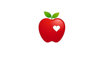 Fototapeta premium red apple, apple icon, healthy food