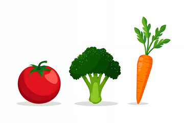Fresh vegetables display