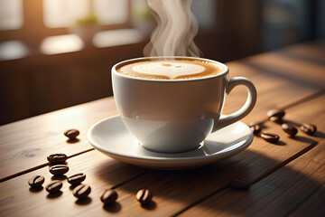 Coffee cup warm light