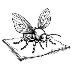 Insect on sticky trap paper – Pest control, insect management solution