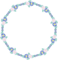 Adorable blue and purple flower frames and cute borders in pastel tones. Perfect for cards, invites, wall art, and decorations. PNG with transparent background for easy use.
