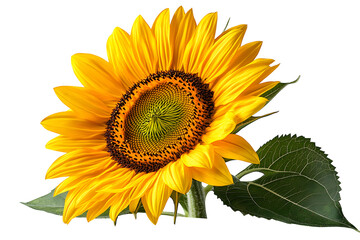Fototapeta premium Sunflower isolated on white background with clipping path