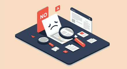 Error Message and Document Rejection Illustration