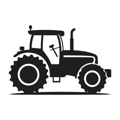 Obraz premium Black and White Vector Illustration of a Front Loader Construction Vehicle