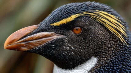 Close-up of a penguin's head