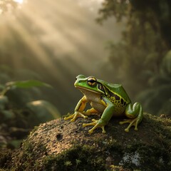 Fototapeta premium Frog on a Rock
