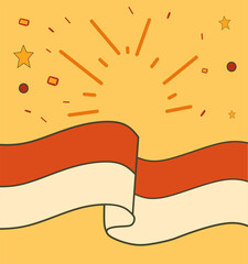 Red and white patriotic energy