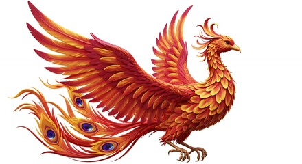 Obraz premium Colorful phoenix illustration