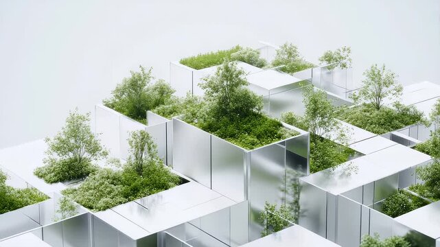 Modern Architectural Landscape Integrating Green Technology