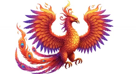 Mythical phoenix illustration