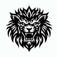Vector Roaring Lion Illustration for Wildlife, Strength, and Courage Concepts