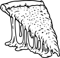 pizza vector illustration, isolated on white