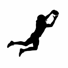 silhouettes of American soccer players in action © Wiwit