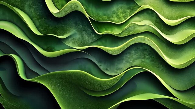 Abstract Green Waves for Nature Inspired Design.