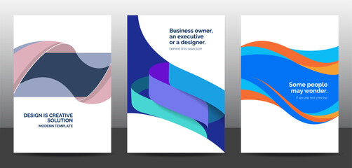Template vector design set for Brochure, AnnualReport, Corporate Presentation, Portfolio, Flyer, layout modern, posters collection Eps10	