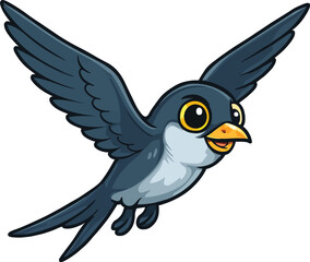 Fototapeta premium Cute Swift Bird With Expressive Eyes