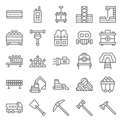 Mining Industry Icon - Soil Ground Drill Icon