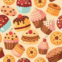 Seamless Dessert Pattern