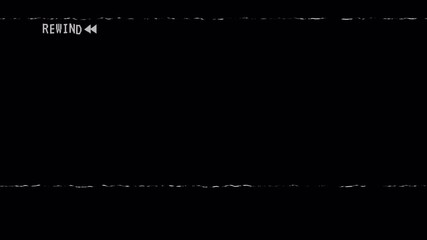 Analog VHS tape static with rewind sign, arrows marks on transparent background. 4K video - Powered by Adobe