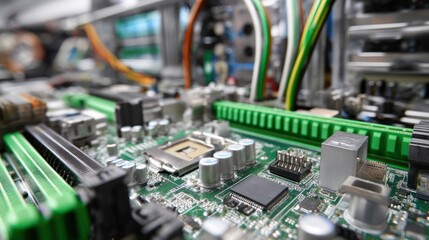 Close-up computer motherboard